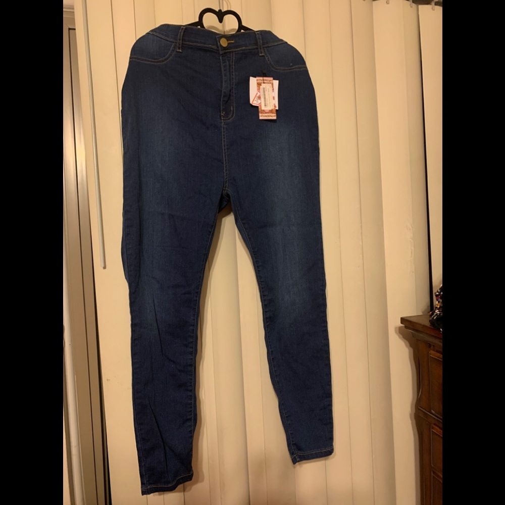 Plus size high wasted stretch skinny jean